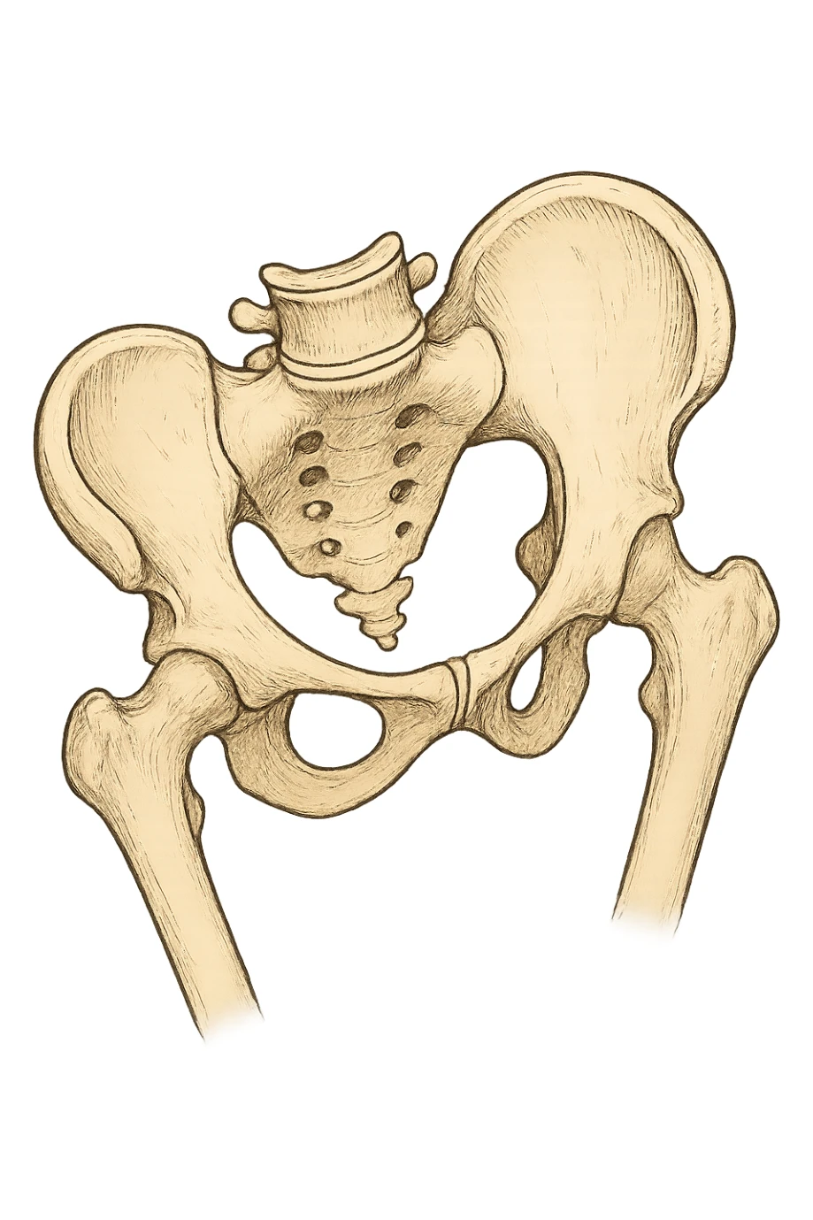 Bacino inclinato anatomico sticker