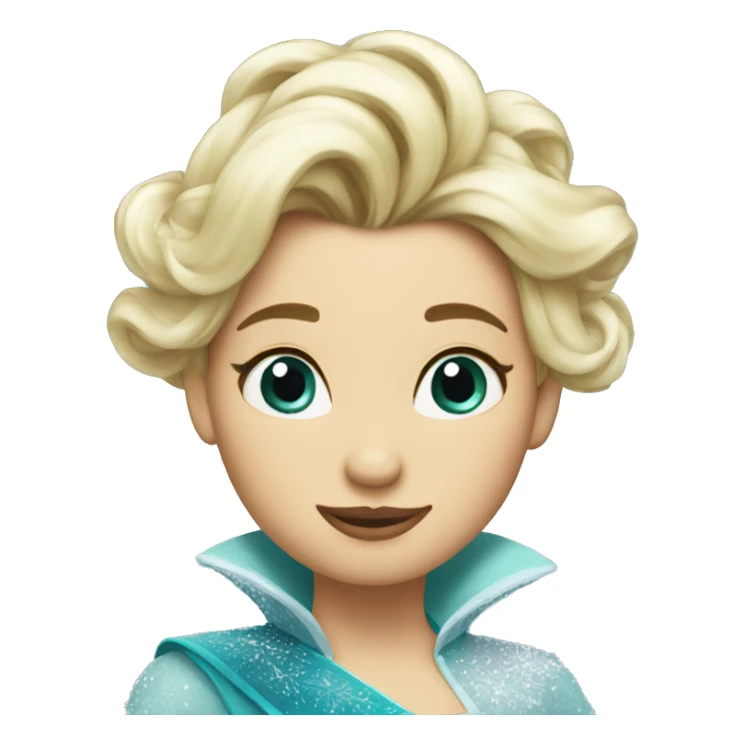 duck with hair like elsa from frozen sticker