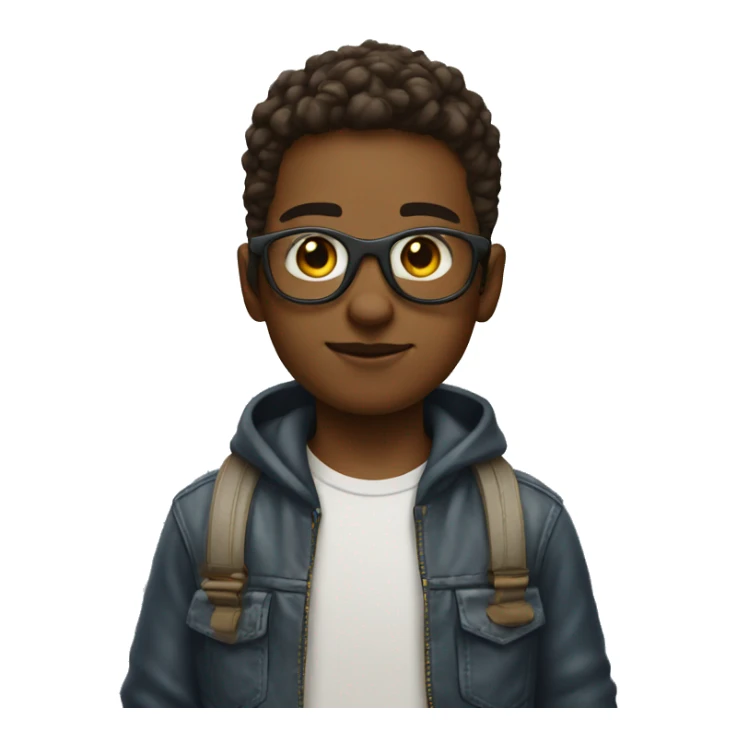 Boy with googles white skin cool sticker