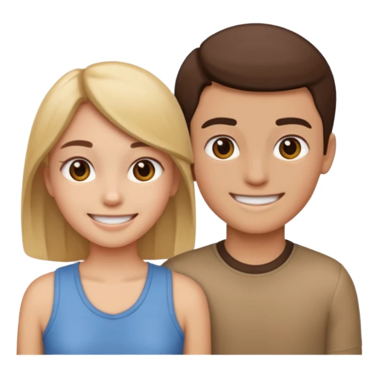 Une fille est un garçon dans me style des émojie normal sticker