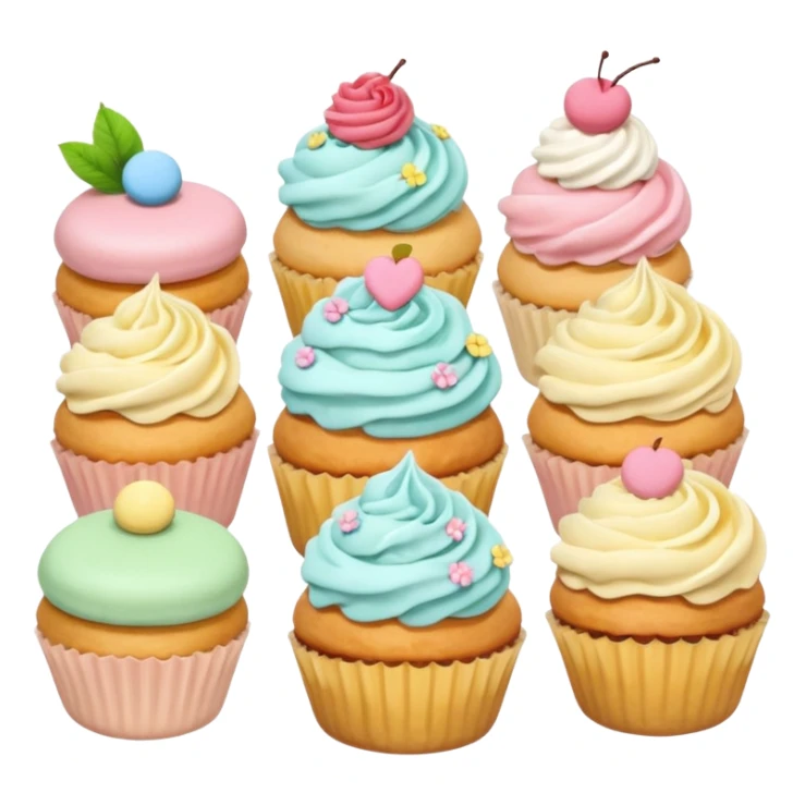 tea party pastries pastel colors sticker
