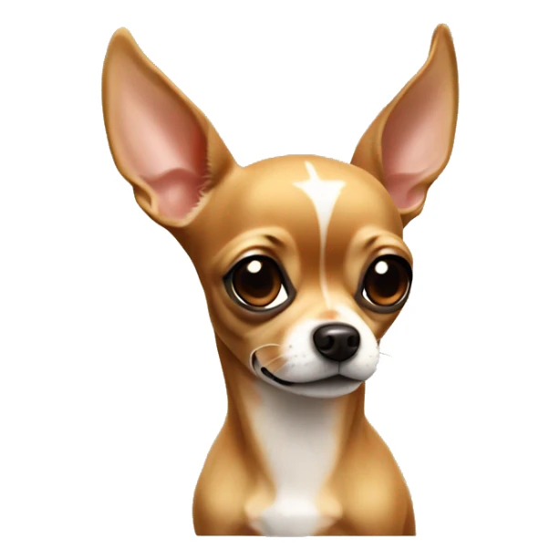 realistic deer headed chihuahua with tan and brown coloring  sticker