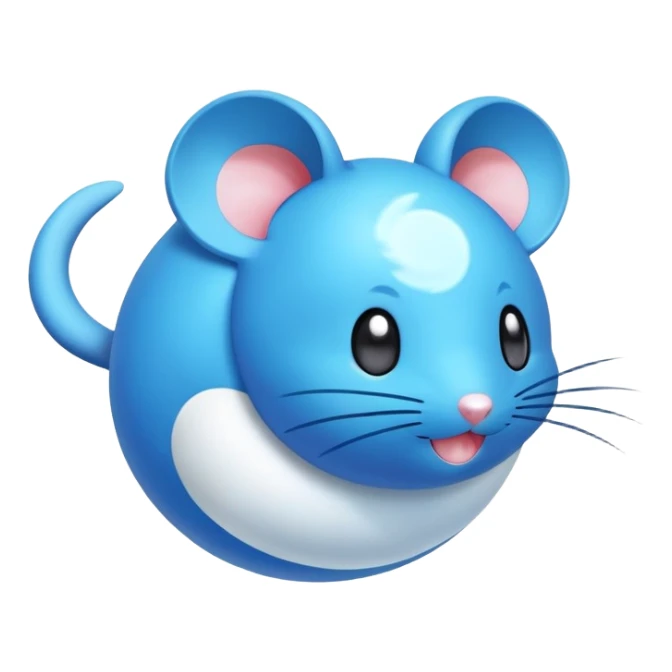 Azurill from Pokemon, blue mouse-like pokemon with bouncy ball tail sticker