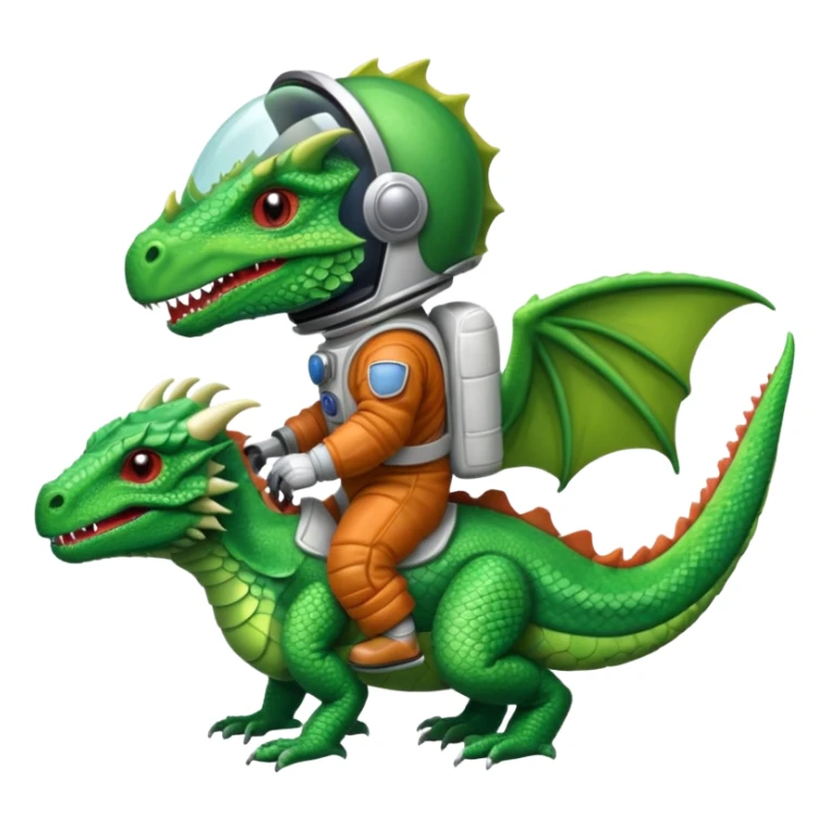 closed helmet astronaut riding dragon sticker