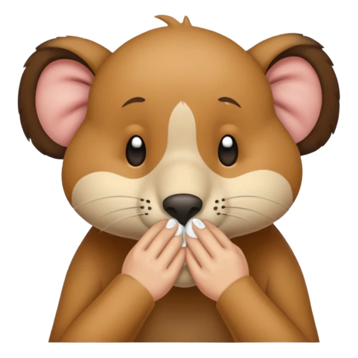 animal wiping its nose sticker