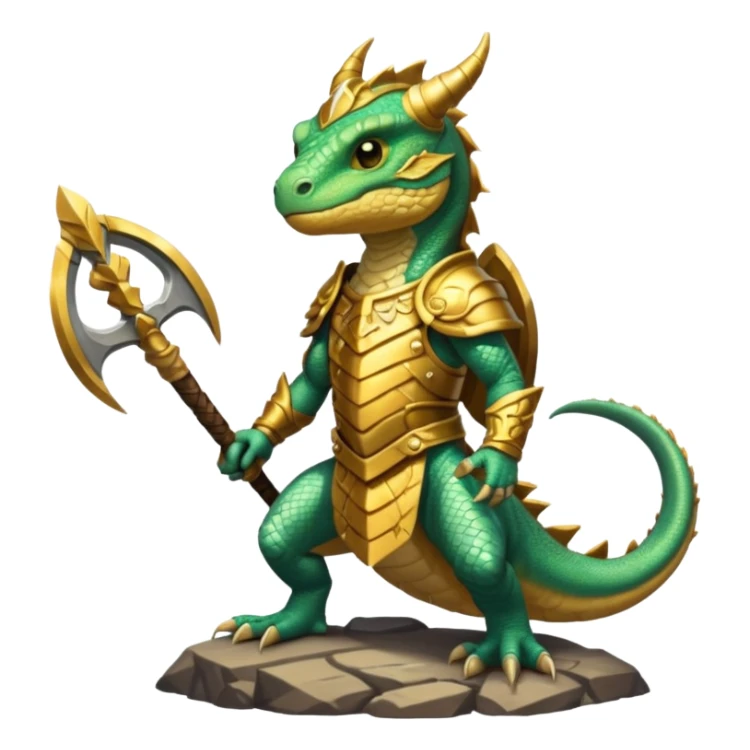 valorous Viking lizard in Valhalla, detailed armor, heroic pose, glowing sky sticker