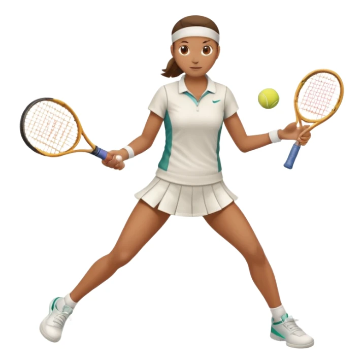 High resolution full body of a tennis player with just a one racket  sticker