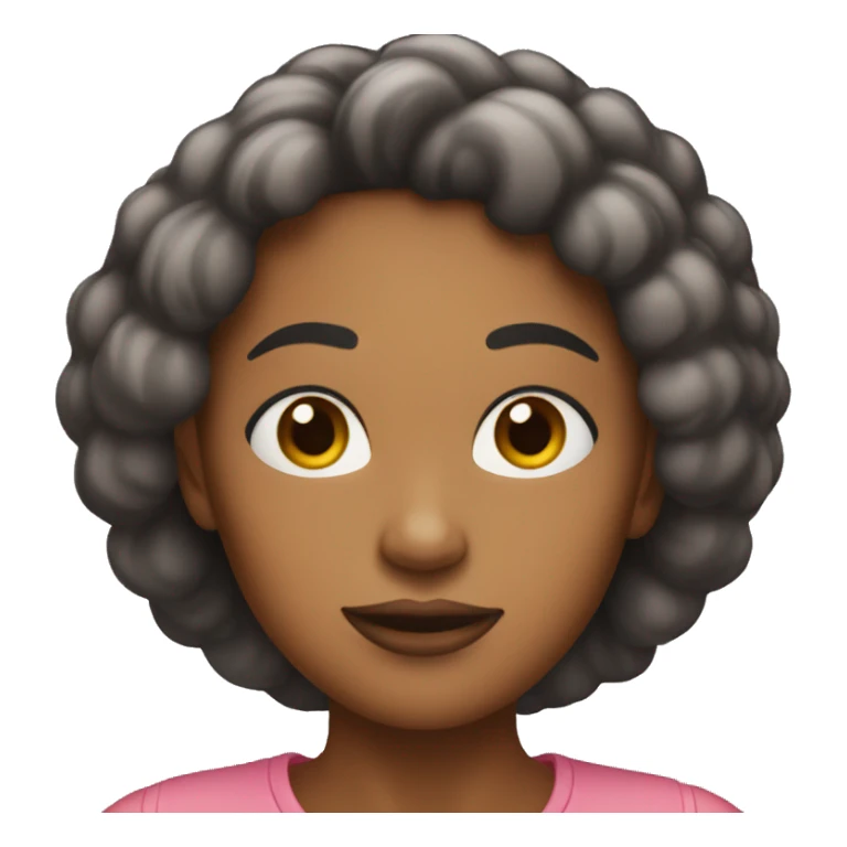 madre pelo negro y piel clara sticker