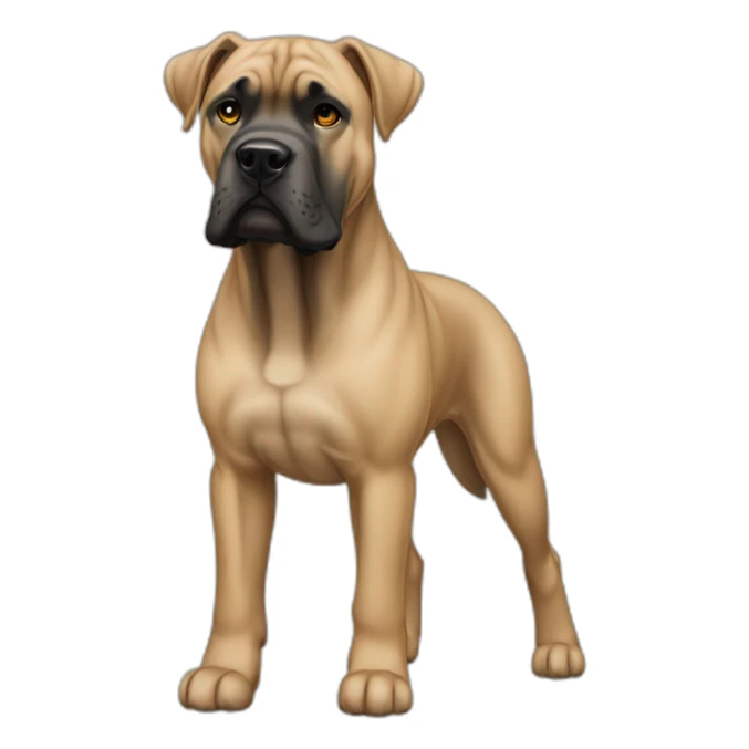 dog Cane Corso color fawn full body sticker