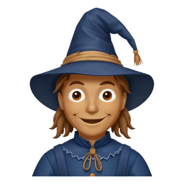 Scarecrow from the Wizard of Oz with dark blue outfit sticker