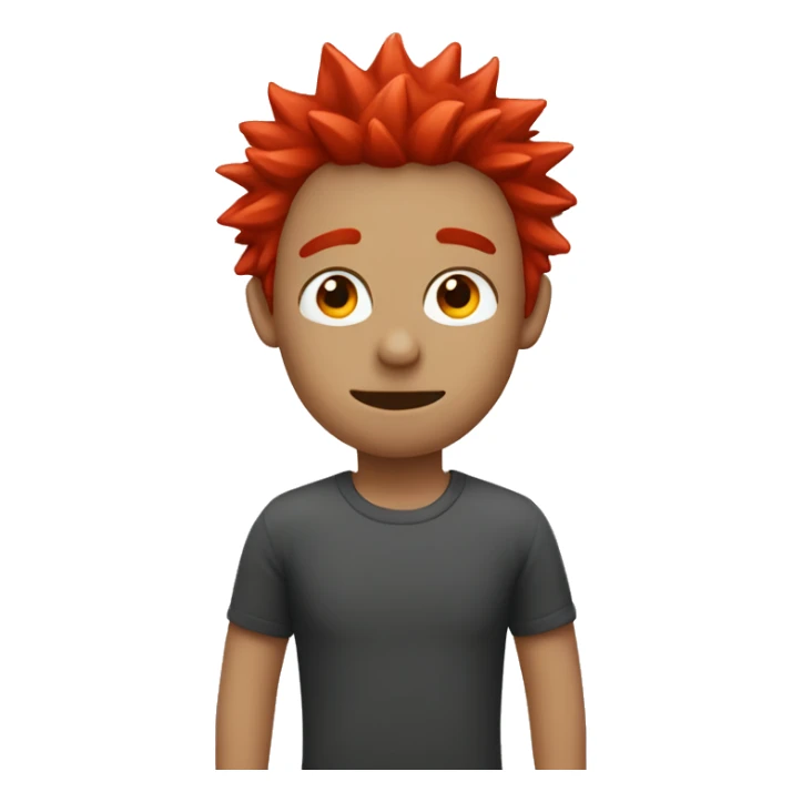 stickman with red spike hair sticker