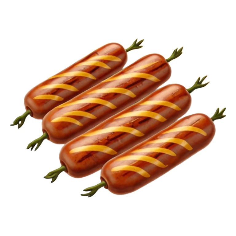 Chorizos hiperrealistas asados sticker