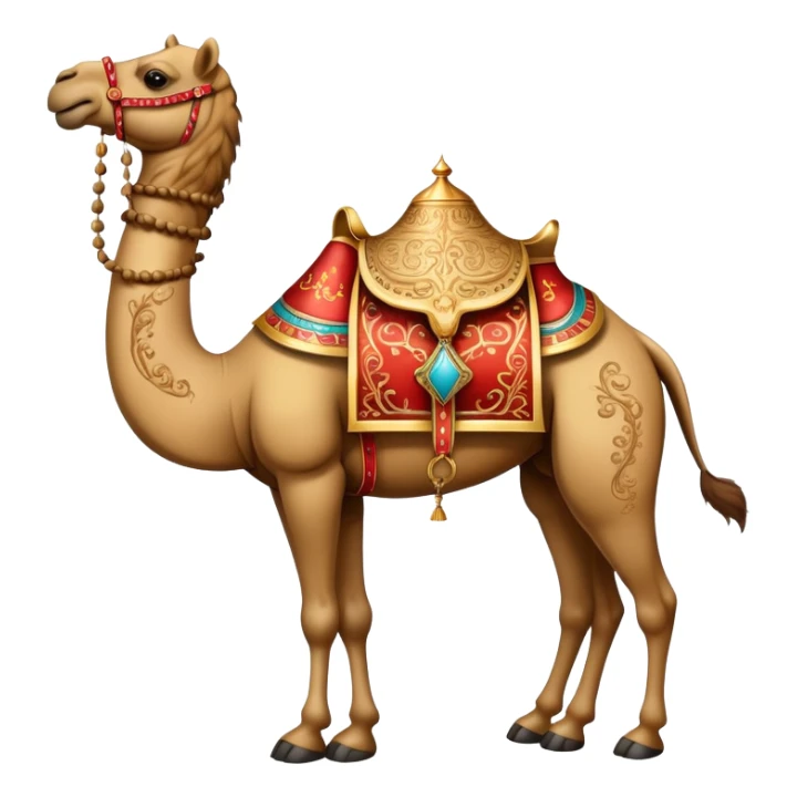 Vintage Arabian circus camel with filigree sticker