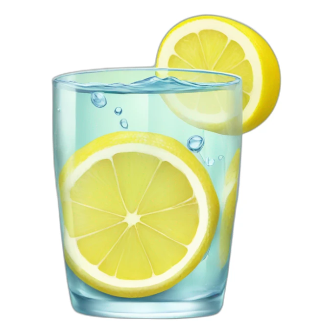 Coin on a lemon in glass of water sticker