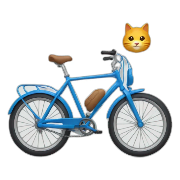 Gato azul y en una bici sticker