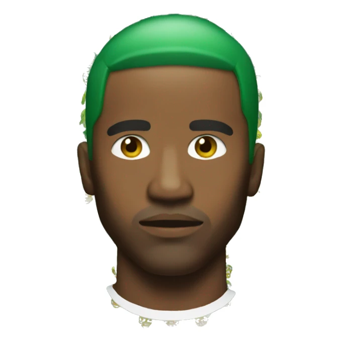 frank ocean with green hair sticker