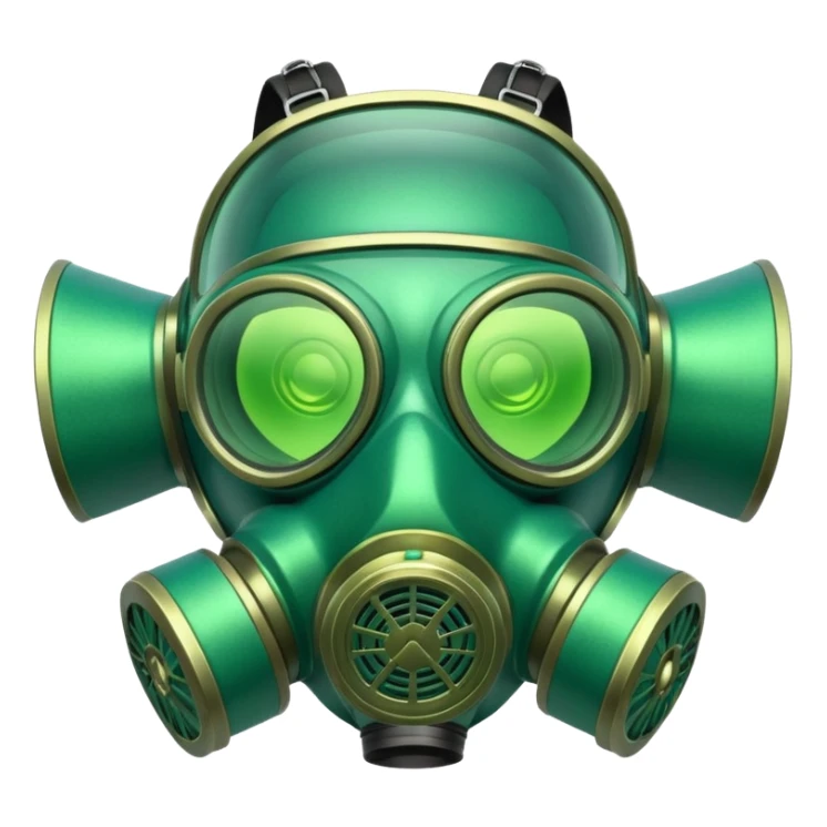 glitter green viper valorant gas mask sticker