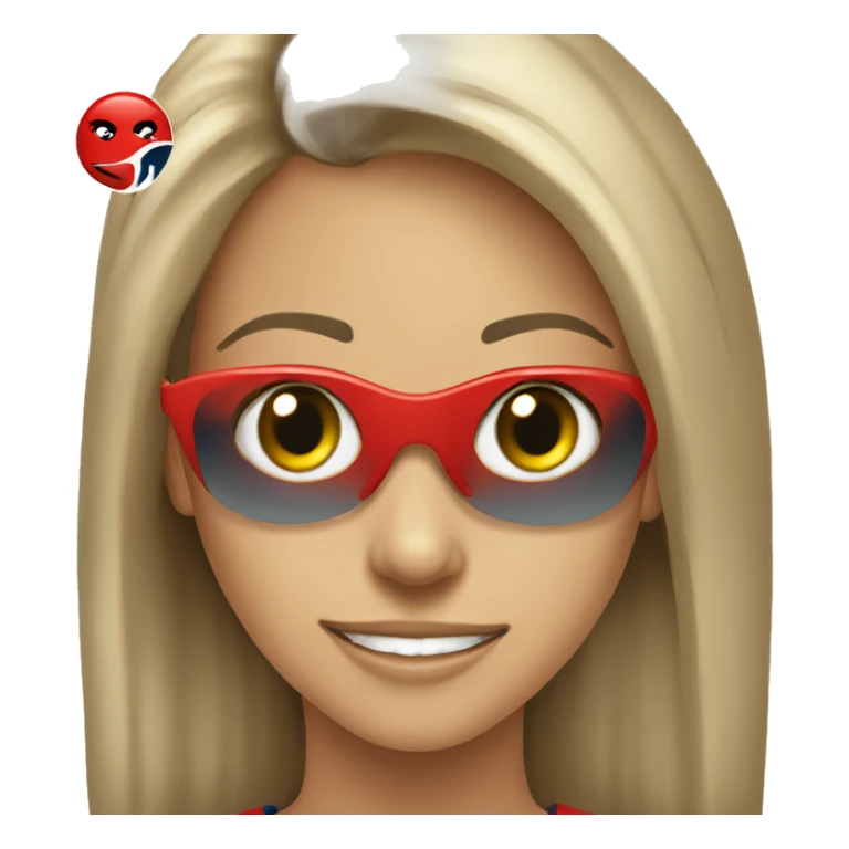 heart eyes with kac footbal team logo sticker