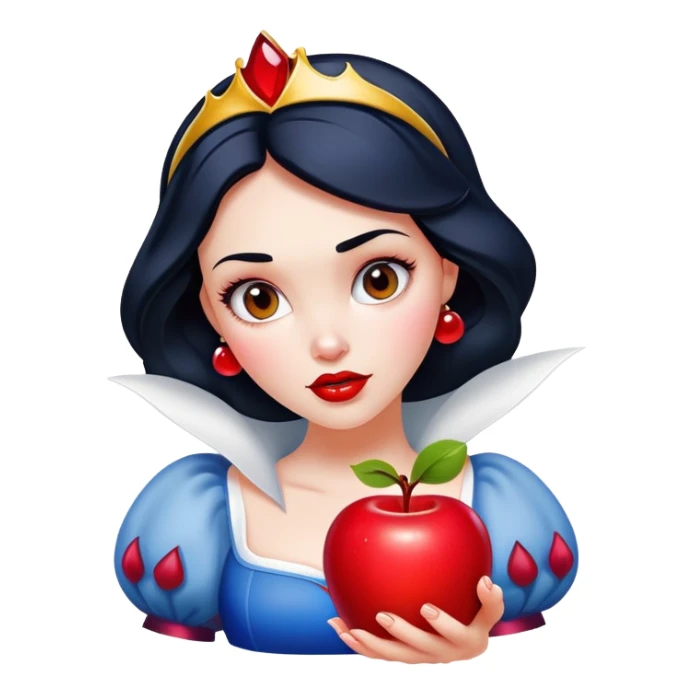 disney snow white princess with poison apple sticker