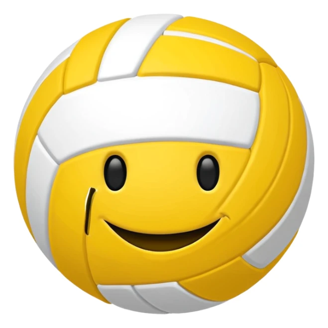 Un balon de voleibol con una sonrisa sticker