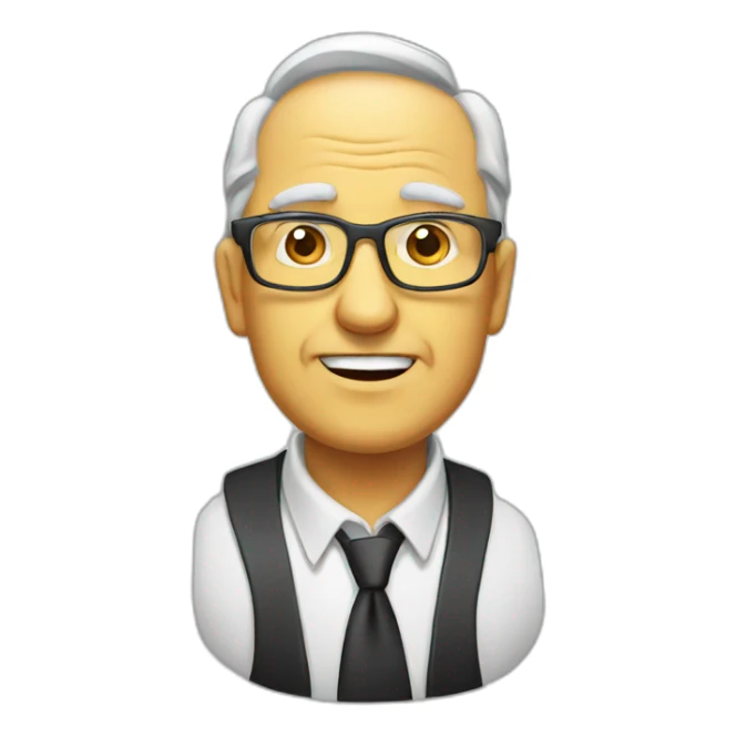 old boss in advertising agency sticker