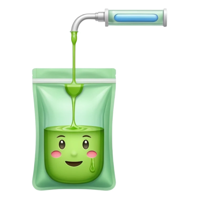 Matcha in iv drip bag sticker