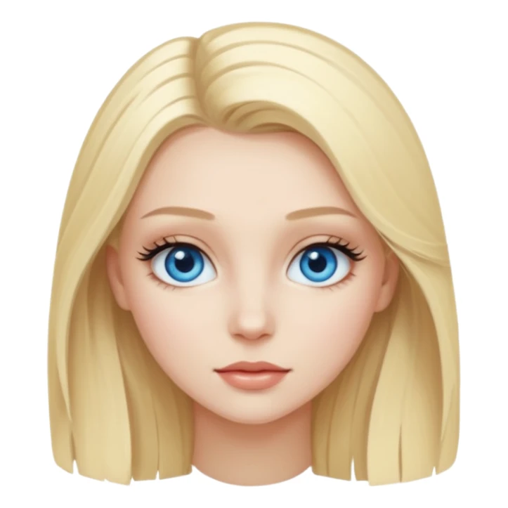 Gorgeous blonde girl with lashes and blue eyes sticker