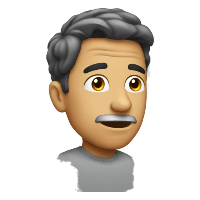 man shaking his head no sticker