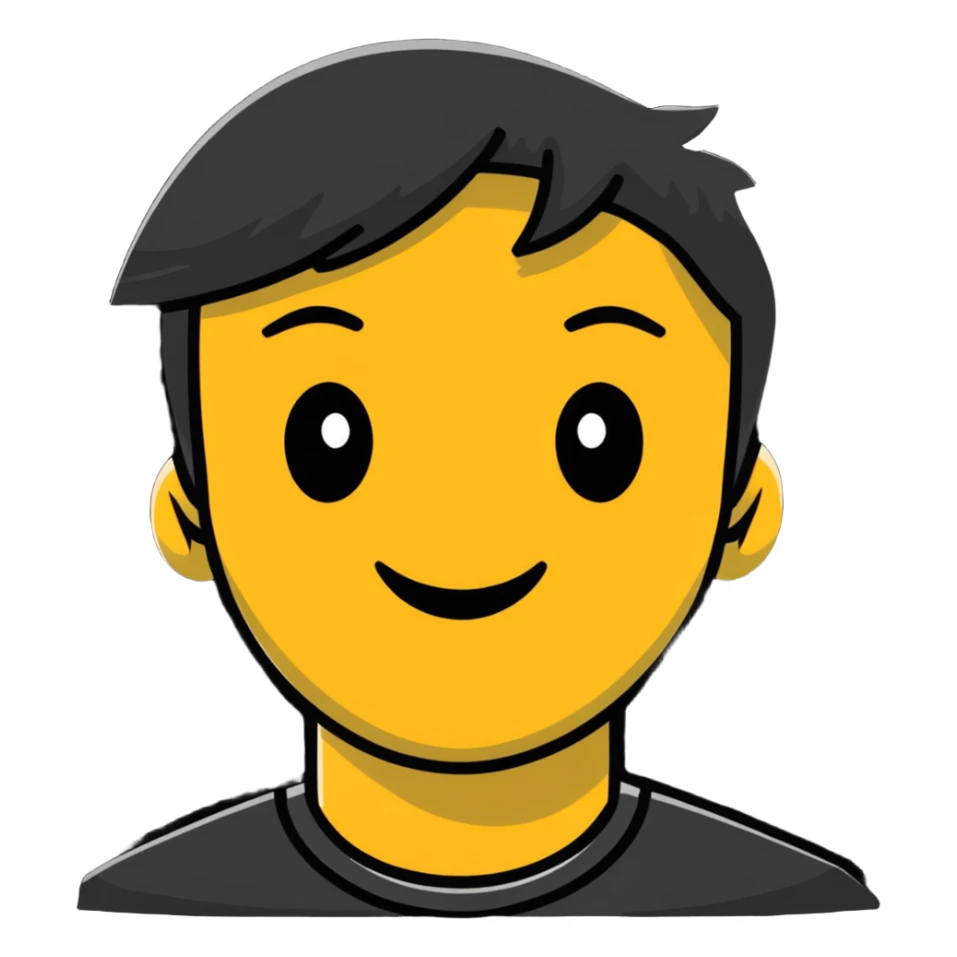 person with an awkward fake smile trying to look happy sticker