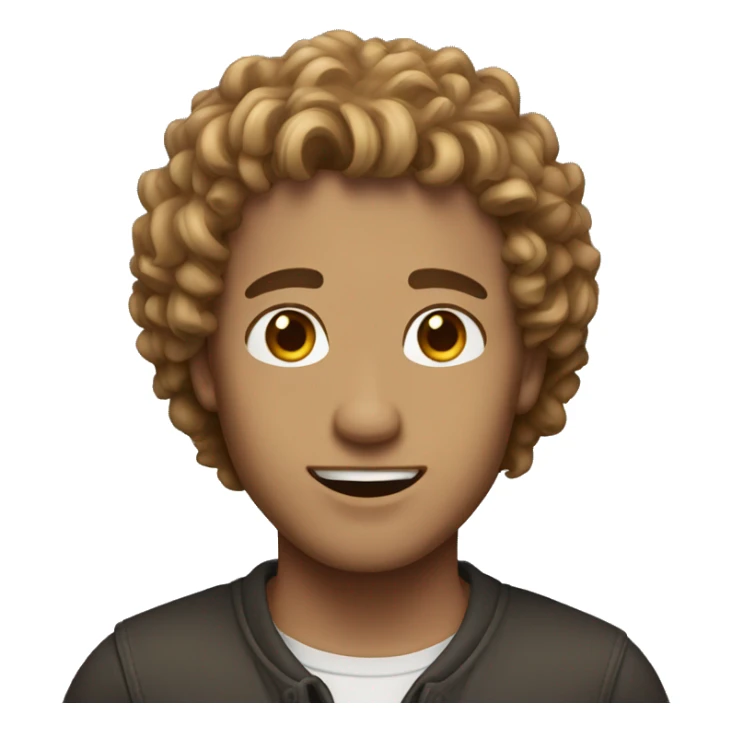 Place guy with light brown curly hair and brown eyes sticker