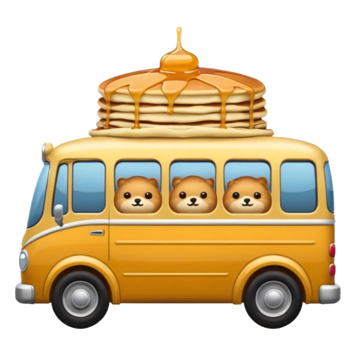 pancake bus sticker