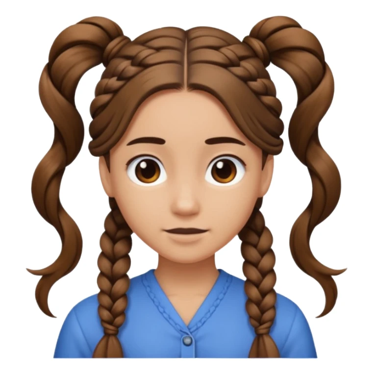 just hair braided hair tail sticker