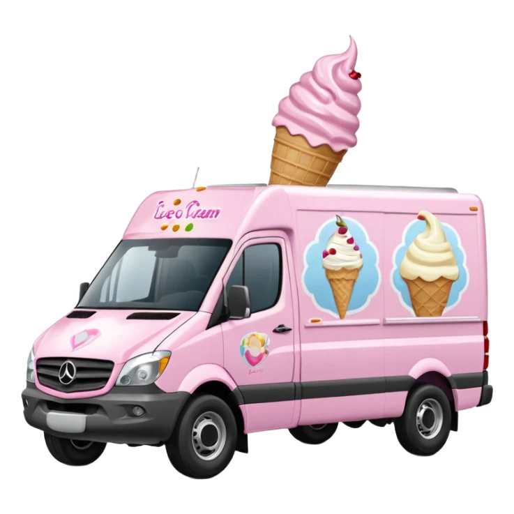 Sprinter 4500 van high roof delivery truck ice cream mobile  sticker