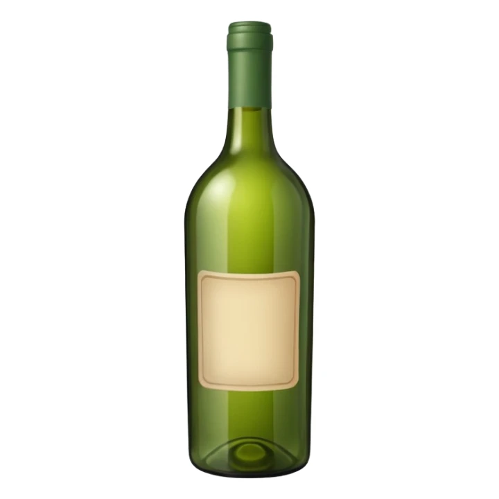 glass green wine bottle sticker