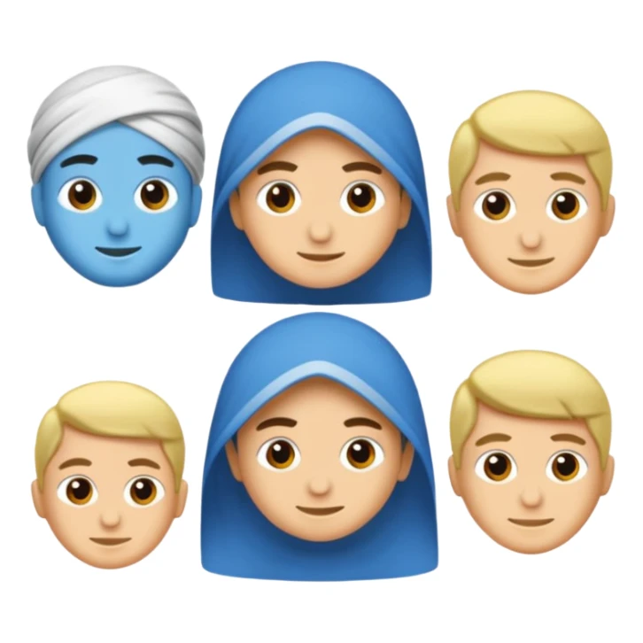 Mavi yuvarlağın içinde beyaz tik sticker