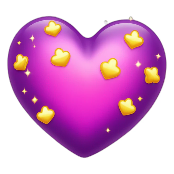 pink-and-purple-heart-with-yellow-sparkles sticker
