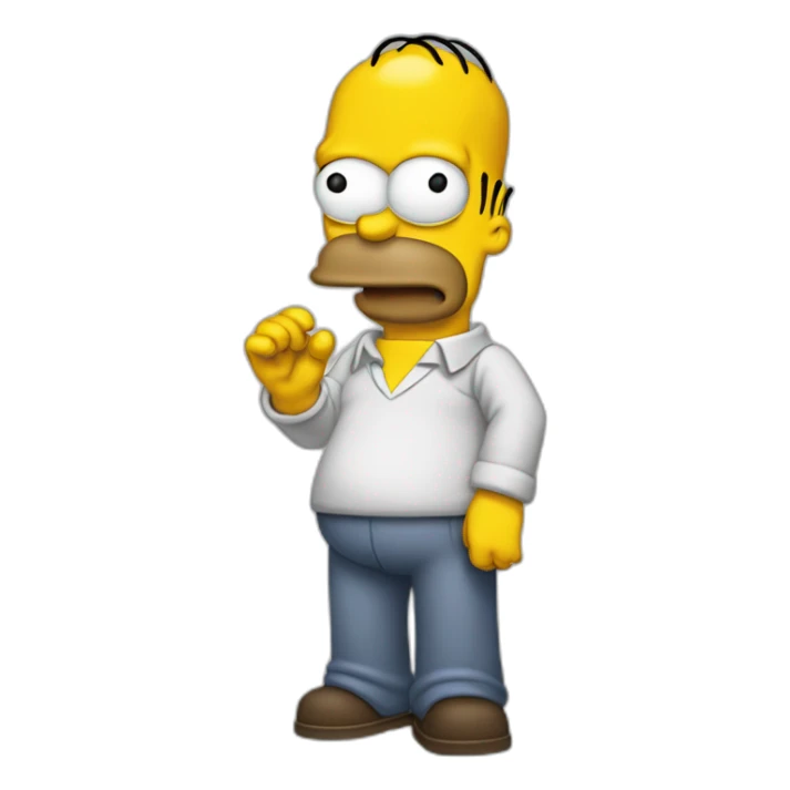 Homer simsonqui mange un donus sticker
