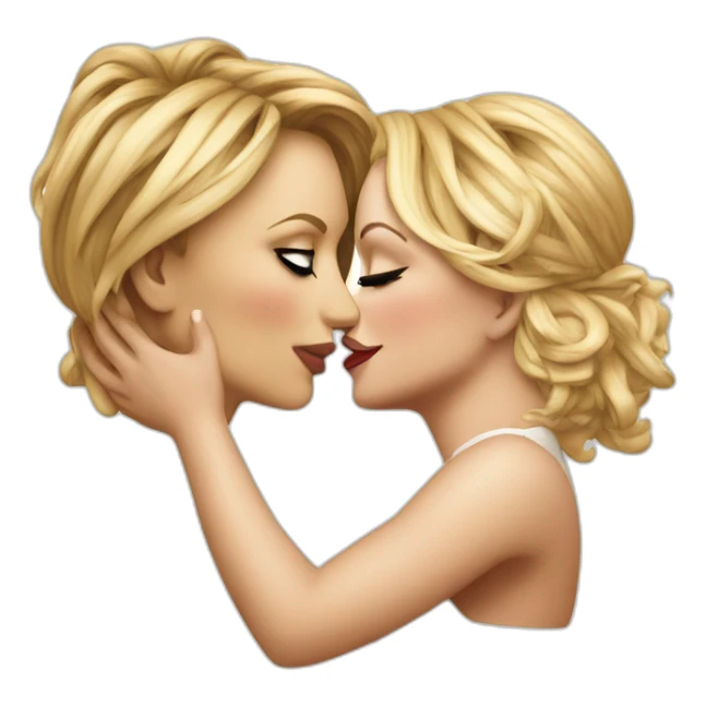 Britney Spears and Madonna Kiss sticker