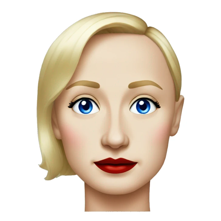 Vladimir Putin with red lipstick and blue eyeshadows sticker