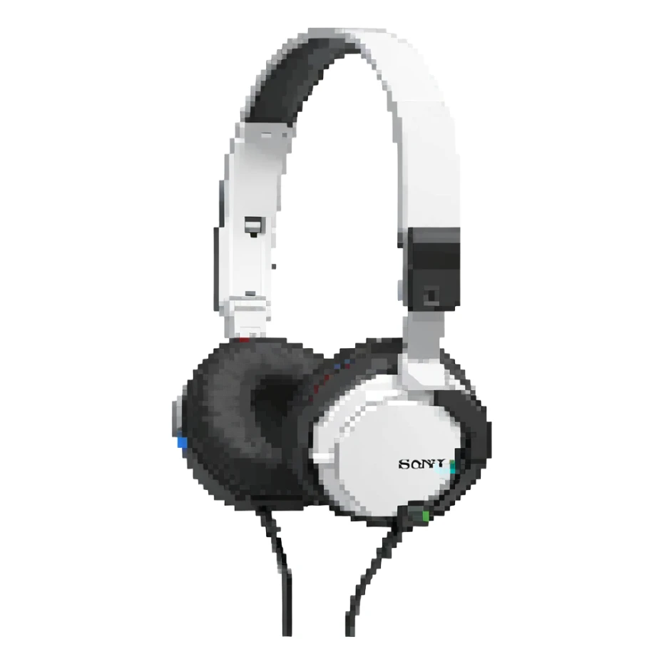 полноразмерные наушники Sony белые, no background sticker