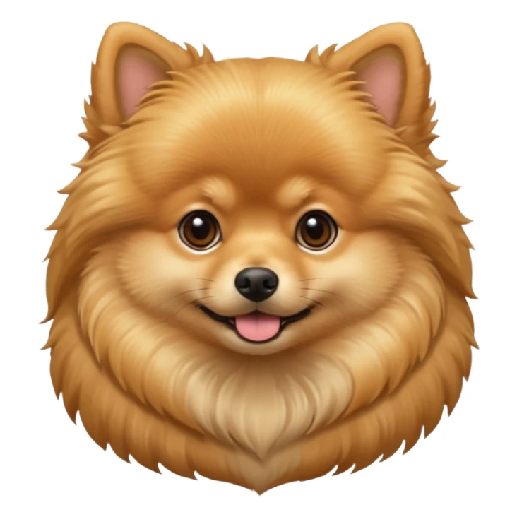 Create a golden pomeranian, all cute and fluffy sticker