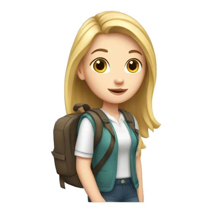 a white girl go to school sticker