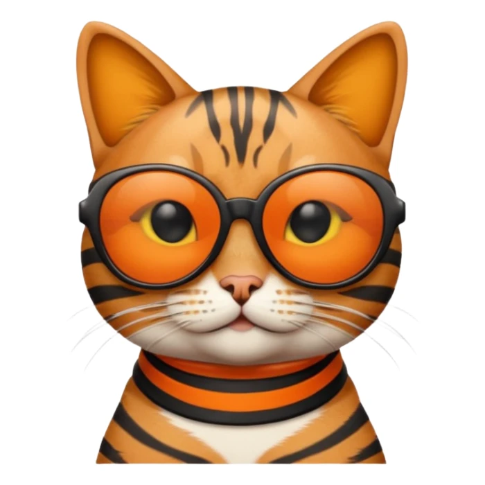 Cat wearing sunglasses sticker
