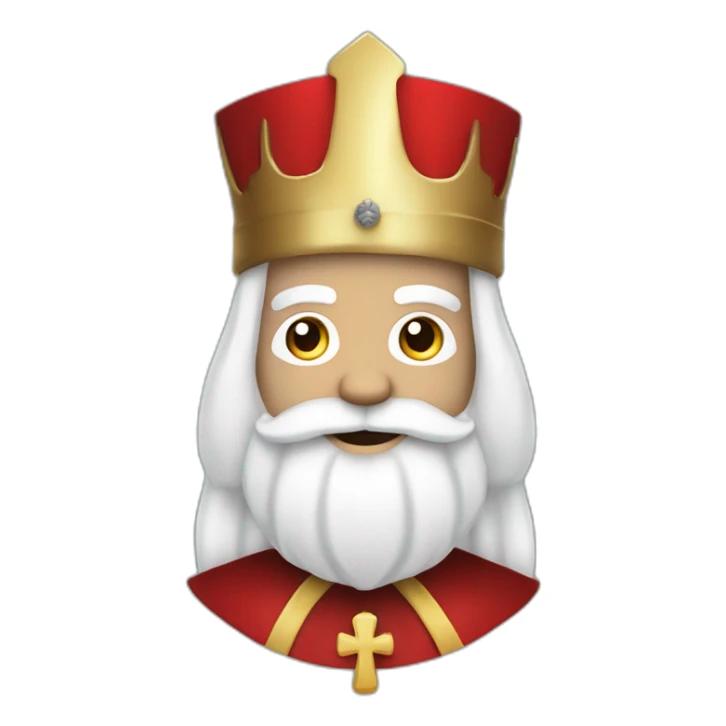 Sinterklaas With a white skin, a cross on his red miter, and a long white beard. sticker