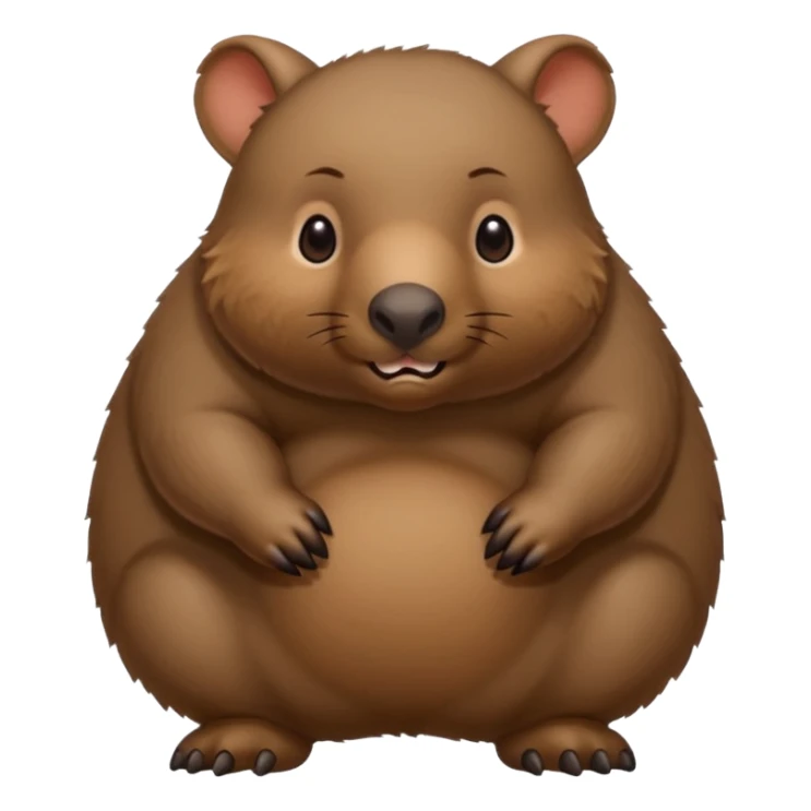 Wombat behind sticker