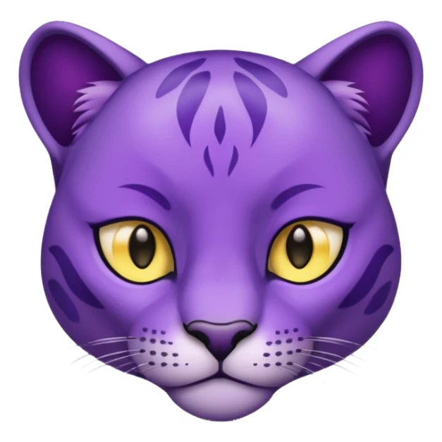 Purple Panther face turned to the slight right sticker