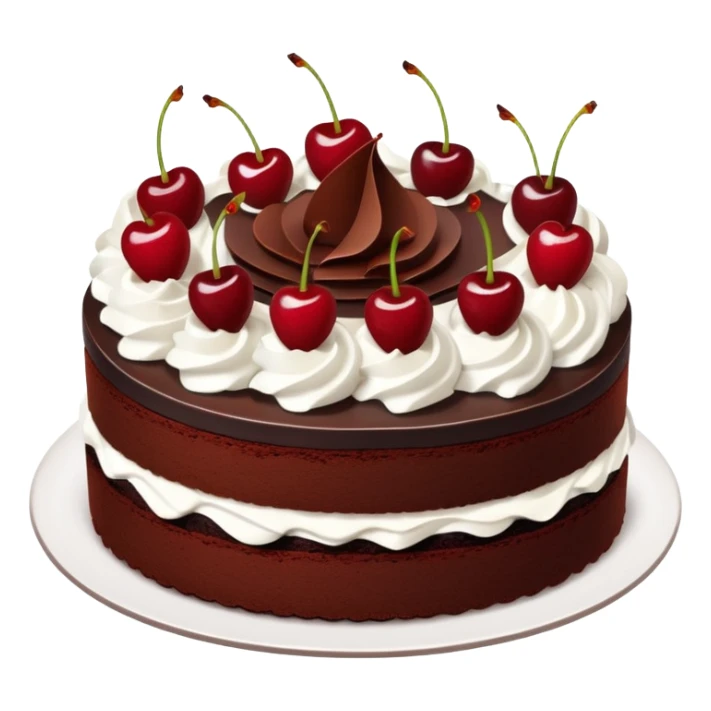 Black Forest Gateau with a slice cut out sticker