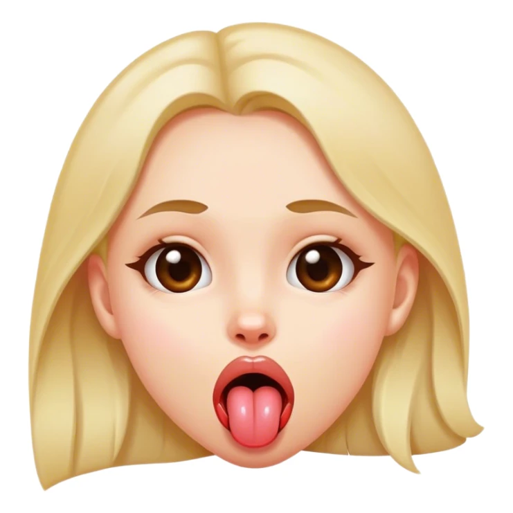 girl sticking her tongue out  sticker
