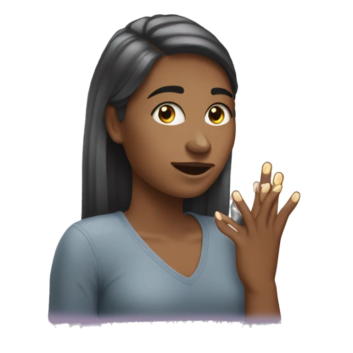 personne qui se ronge les ongles  sticker