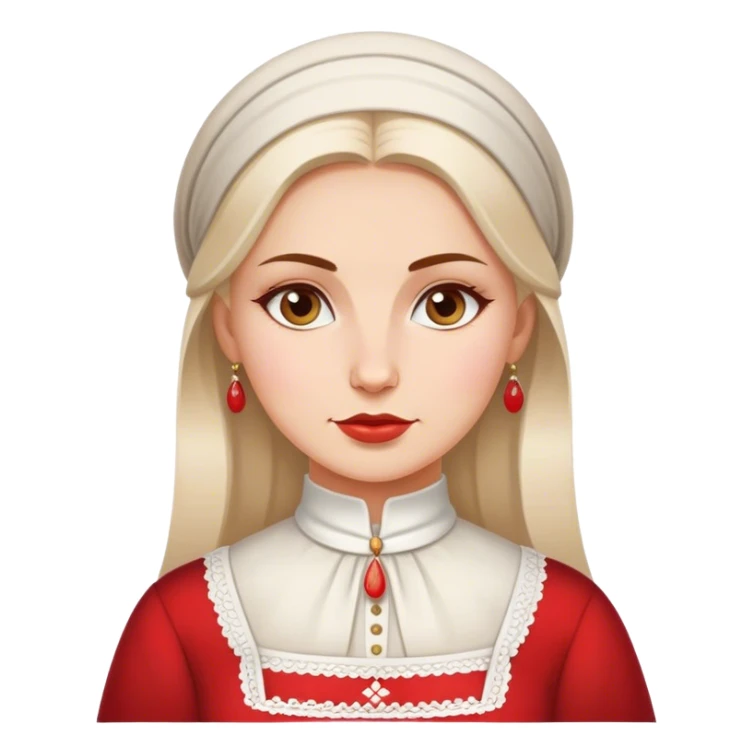 traditional polish european woman modern sticker
